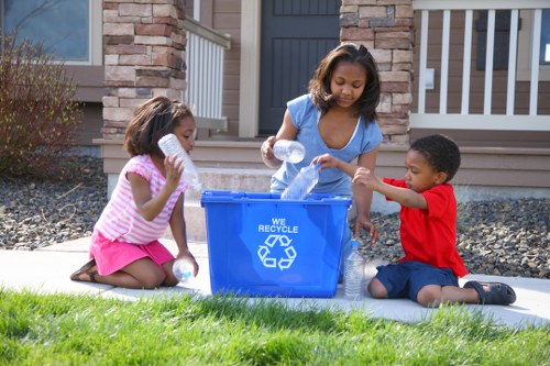 Team efficiently removing construction waste